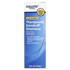 Equate Extra Strength Therapeutic Anti-Dandruff Shampoo, 4% Coal Tar, 6 fl oz