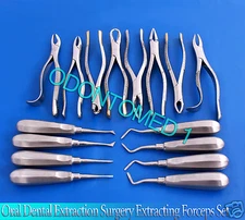 31 Pcs Oral Dental Extraction Surgery Extracting Elevators Forceps Instruments