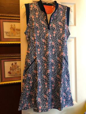 NWT Ladies Bermuda Sands Navy & Pink Sleeveless Golf Tennis Dress S M L & XL | eBay