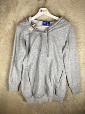 adidas Hoodie Pullover Jumper Size 90 M Womens Grey Long Sleeve Activewear