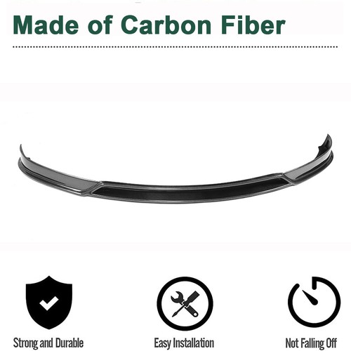 For Tesla Model S Sedan 12-17 REAL CARBON FIBER Front Bumper Lip Spoiler Bodykit - Picture 8 of 12
