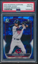 PSA 10 EDOUARD JULIEN 2023 Bowman Chrome SAPPHIRE Edition REFRACTOR RC GEM MINT