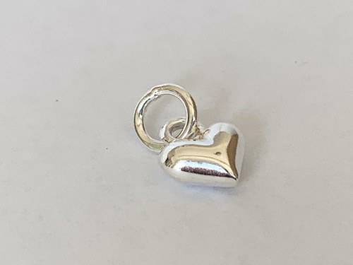 925 Sterling Silver Love Heart Pendant Small Charm Girls Women Puffed 3D Puff - Picture 2 of 2