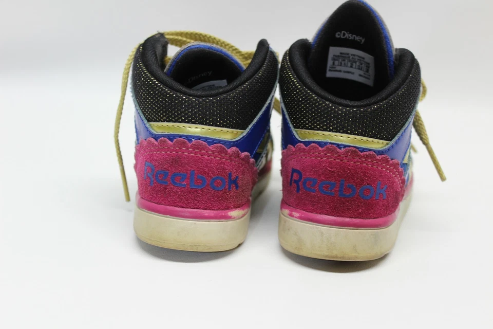 锐步 Disney Frozen Anna 高帮运动鞋 学步儿童 尺寸 6 蓝色 金色 罕见  — 第 4/4 张图片