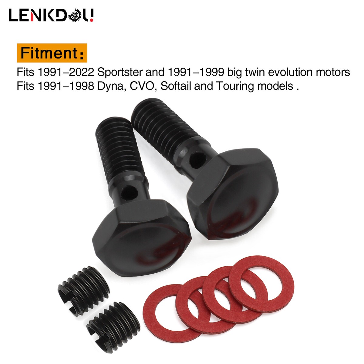 142576 2-PACK Head Breather Bolts Kit For Harley CVO Dyna Low