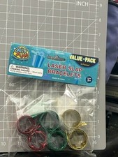 Kid Fun 6ct. Laser Slap Bracelets 3 Colors Party Favors New  