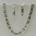 925 Solid Sterling Silver 6mm Flat Byzantine Chain 18 Inch Heavy Necklace New