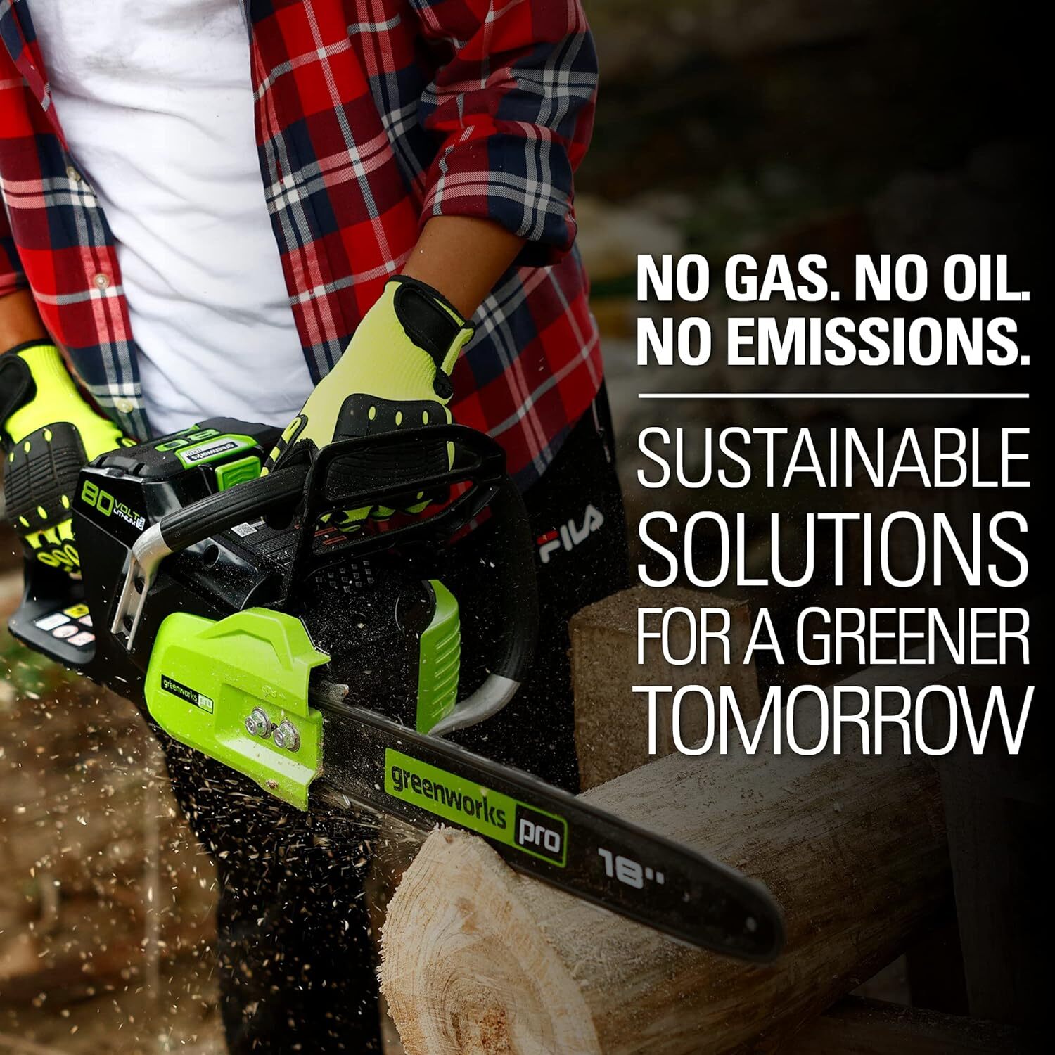 80V 18" Brushless Cordless Chainsaw Great for Tree Felling, Limbing, Pruning