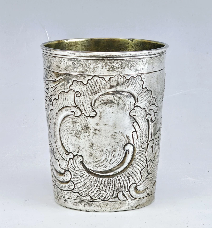 Большой русский серебряный стакан 18C - Изображение 2 из 4