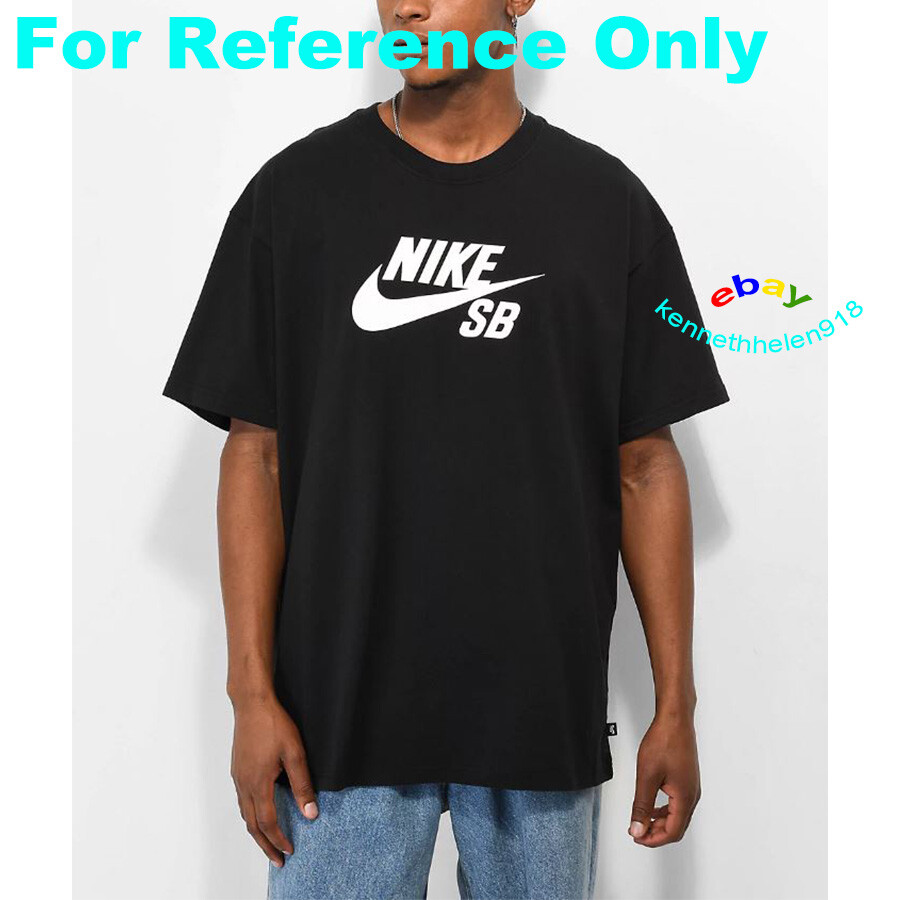 NIKE SB LOGO SKATE TEE SHIRT CV7539-010 BLACK MENS SIZE XL