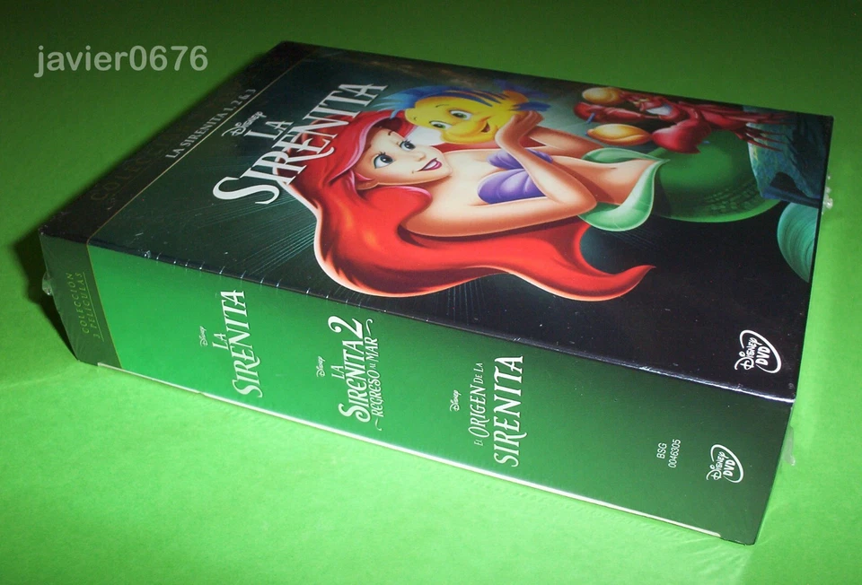 LA SIRENITA DISNEY COLECCION 3 PELICULAS EN DVD PACK NUEVO Y PRECINTADO - Imagen 3 de 4