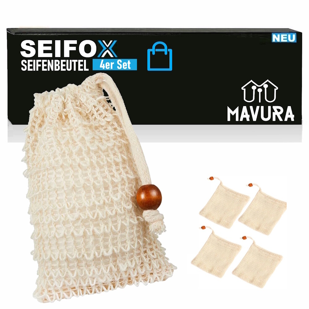 SeifoX Soap Bag Soap Pouch Soap Net Exfoliating Sponge Net 4X