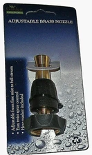 ADJUSTABLE BRASS HOSE NOZZLE ~ Easy Twist Control~ Fine Mist to Full Spray