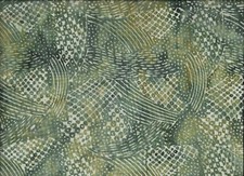 MULTIPATTERN GREEN BATIK,UNBRANDED FABRIC,HALF YARD.