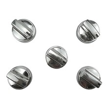 WB03X24818 Stainless Steel Plastic Control Knobs for GE Gas Range Stove 5Pack 