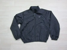 Vintage 90s Nike Tennis Camps Black Windbreaker Jacket (S) Youth Size EUC