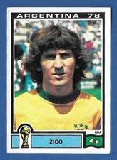 FIGURINE FOOTBALLERS PANINI ARGENTINA 78 - RECOVERY N.254 ZICO - BRAZIL