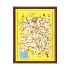 Old Map of Arizona 1942 - Vintage Arizona Art