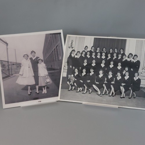 Vintage 1956 American Airlines Stewardess Graduation Photo Lot 2 Class 56-4