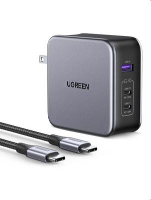 UGREEN 140W USB C Charger, Mac Book Pro Charger Nexode PD3.1 PPS 3-Port Black 