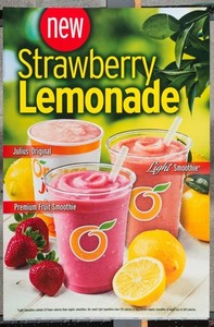 Dairy Queen Promotional Poster For Backlit Menu Sign Strawberry Lemonade