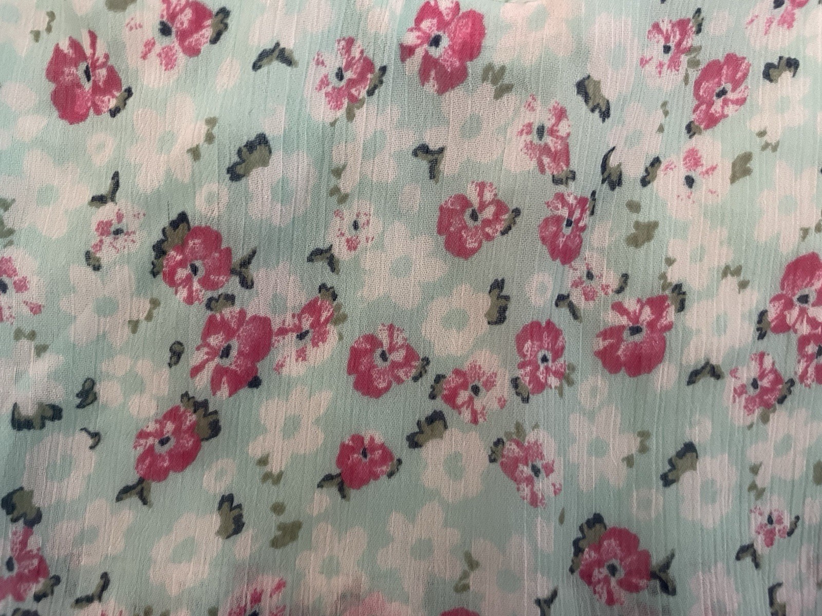 Small Wonders Baby Girl Pink Floral Tiered Polyester Long Sleeve Shirt Mint 6/9M image 6