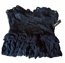 Justify Strapless Corset Top Black Size Large Women’s NWT