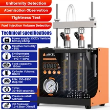 ANCEL JC200 Car Motorcycle Fuel Injector Cleaner Tester Injector Cleaning Tools