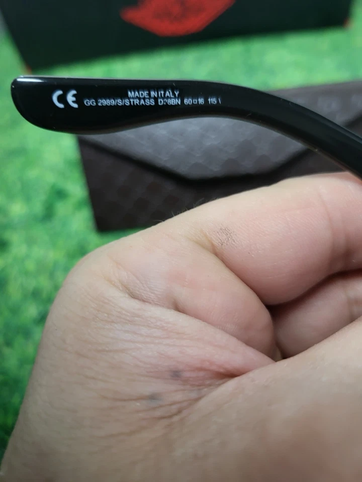 Gafas de sol Gucci GG 3111/S UB13N NEGRAS rectangulares marcos 57-15 115 Italia Foto 3 de 4