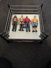 WWE Wrestlemania ring with 4 figures