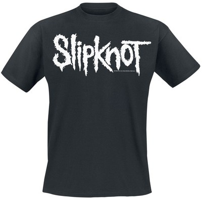 Slipknot T-Shirt Unisex White Logo schwarz Band-Merch, Bands, Horror