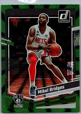 2023-24 Donruss #70 Mikal Bridges Green Laser Holo | eBay