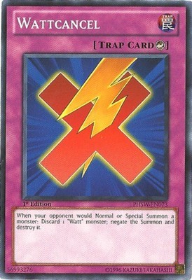 3 x Wattcancel - PHSW-EN073 - Common - 1st Edition Near Mint, English YGO