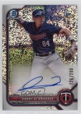 2022 Bowman Chrome Prospect Speckle Refractor 126/299 Danny De Andrade Auto 2s2