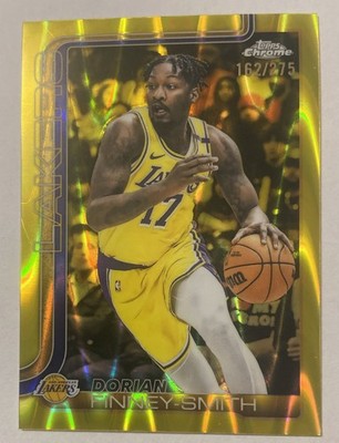 2025-26 Topps Chrome Dorian Finney-Smith #d /275 Yellow RayWave Refractor Insert