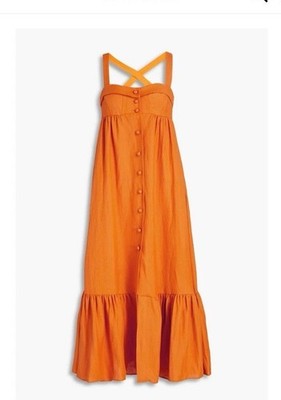 FLASH SALE! Gently worn Sandro Women s Gathered Shantung Midi Dress! Size 34!