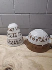 Vintage Pyrex Early American Cinderella + Regular Mixing Bowls Set Of 5 Pristine