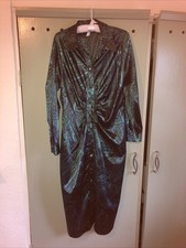 BNWOT Green Paisley Print Silky Feel Dress Zara 12/14