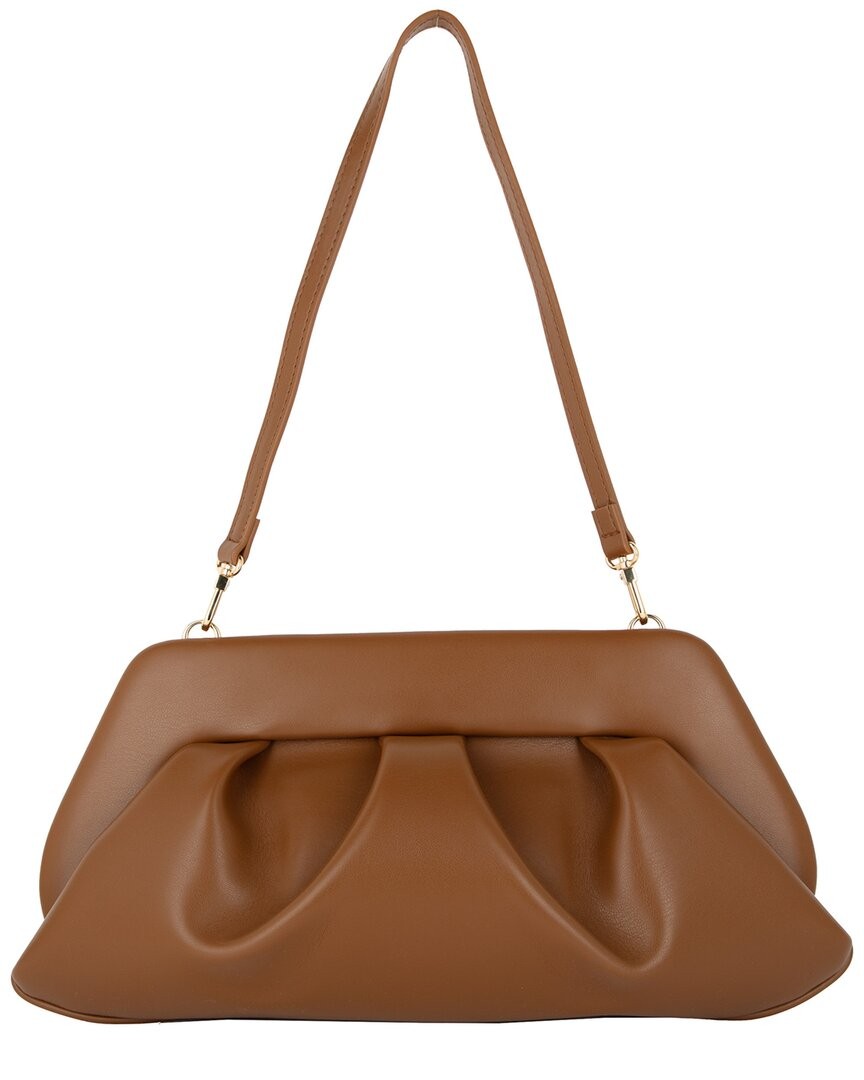 Женская коричневая сумка через плечо с рюшами Themoir Emera 37490₽