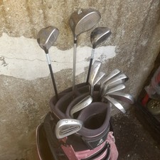Ladies Golf Club Set Ping/Callaway Woods Yonex 4-SW + LW  Cart Bag - No Putter