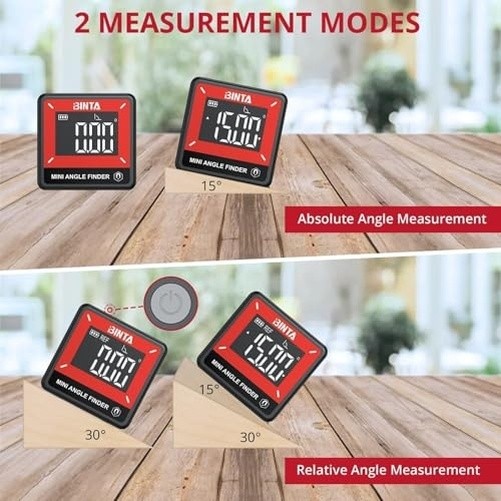 Small Digital Angle Finder Magnetic, IP54 Waterproof Dustproof Gauge - by BINTA