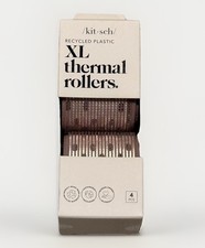 New Kitsch XL Thermal Recycled Plastic Hair Rollers Ceramic Coated 4-piece Set