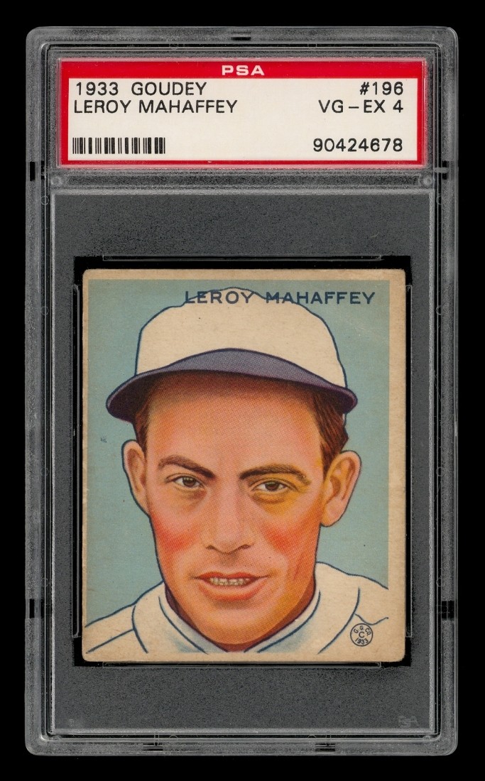 1933 Goudey Set-Break #196 Leroy Mahaffey PSA 4 VG-EX