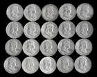 Franklin Half Dollar Roll (20 Coins)  90% Silver (1950-63) Lot B54