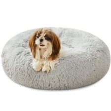 Calming Dog Bed  Cat Bed Anti-Anxiety Donut Dog Cuddler Bed Warming Cozy Sof...