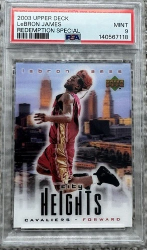 2003 Upper Deck Redemption Special LeBron James Rookie RC City Heights PSA 9