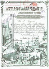 Przedruk historycznego listu akcyjnego Aktiebolaget Granit Osakeyhtiö 1888