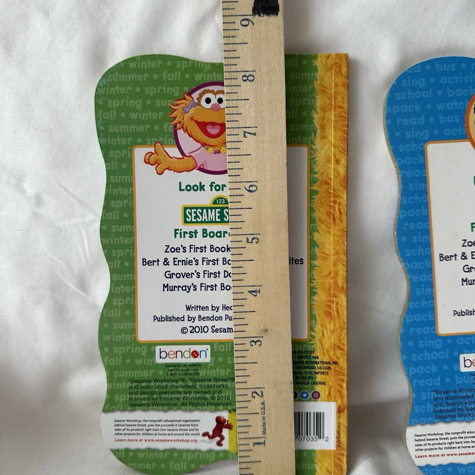 Set of 5 Sesame Street Childrens Board Books Colors, Shapes, Animals, Letters - Image 2 of 4