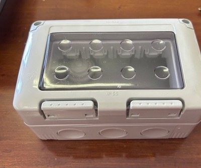 GEWISS SERIE GW27 27044 4 GANG WATERPROOF ENCLOSURE IP55