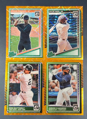 2025 Donruss Optic Baseball ORANGE VELOCITY PRIZMS You Pick - 2 Card Minimum